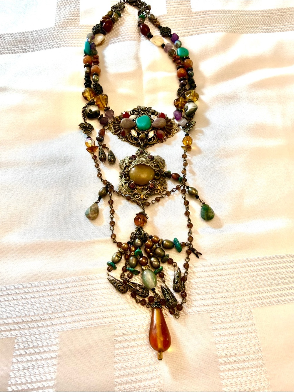 Multi-Color Bohemian Statement Necklace